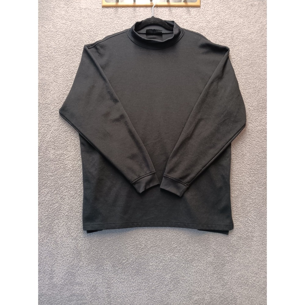 FootJoy Men's Pullover Mock Neck Black Golf Top Size XL Y2K Golf Loose